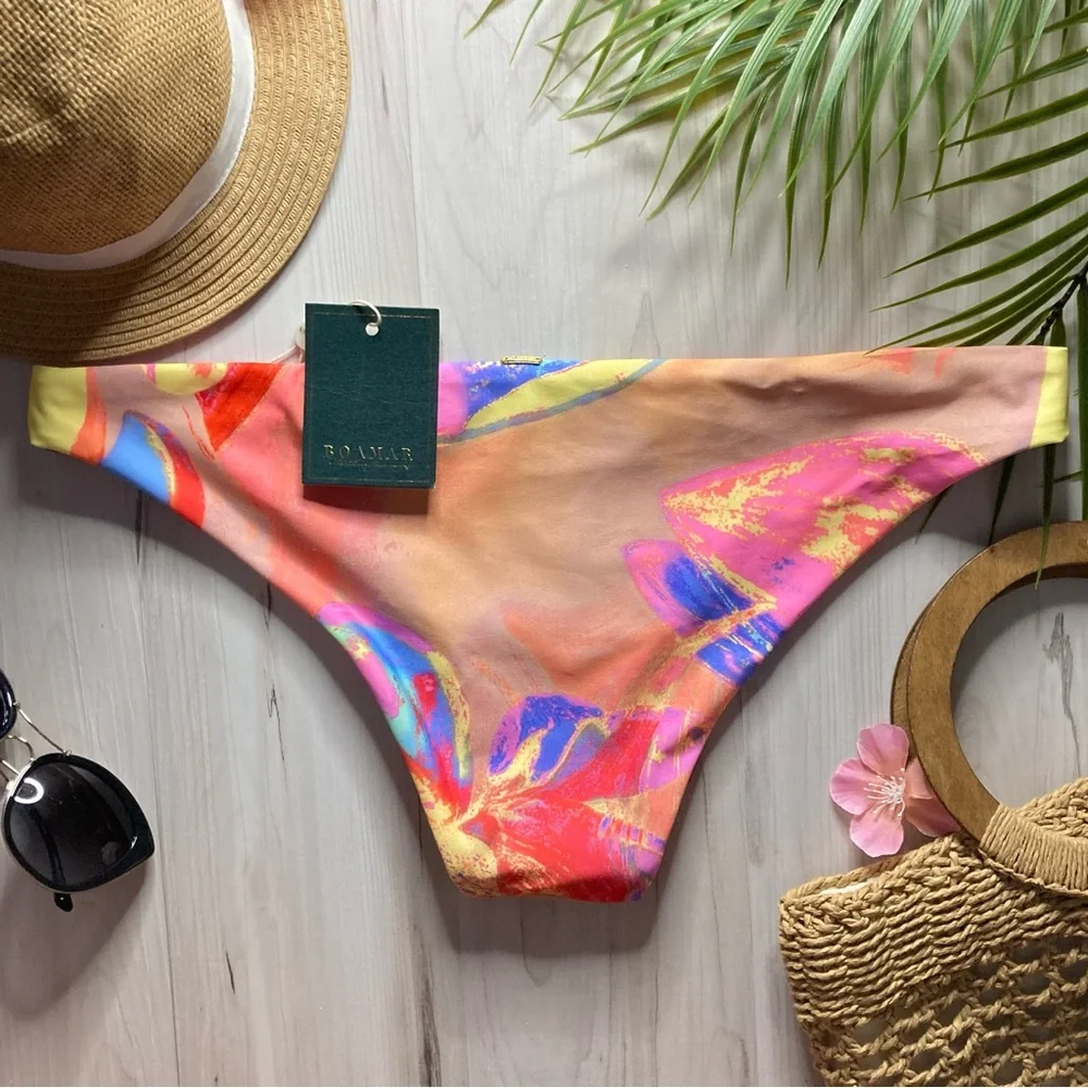 Boamar 🏝️ Vibrant Tropical Cheeky Bikini Bottoms 👙